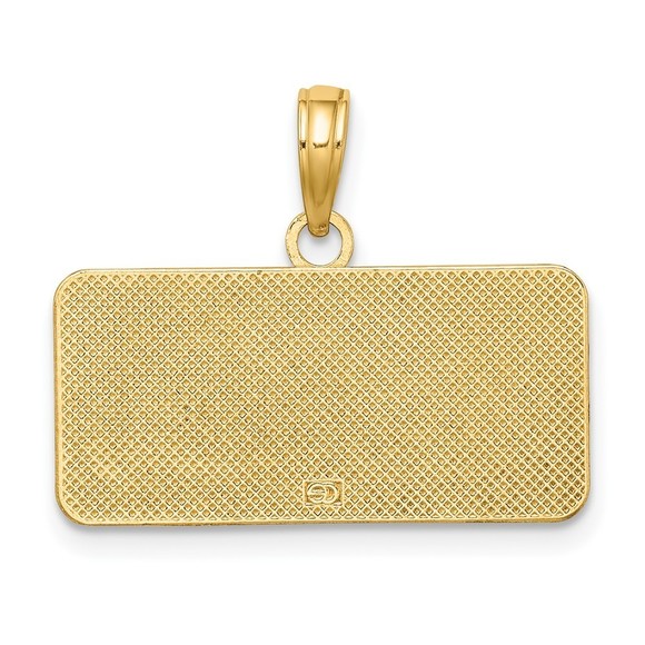 10K Gold OBX NORTH CAROLINA License Plate Charm - Picture 3 of 4